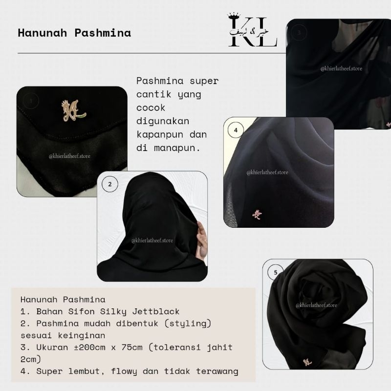 Hanunah Pashmina / Pasmina sifon / Pashmina syari / Pasmina Murah / Pashmina Dubai / Pasmina Arab / 