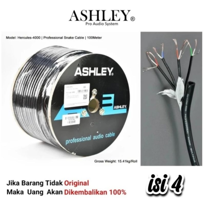 Kabel Ashley Snake Hercules isi 4 (1 Roll / 100M) Original