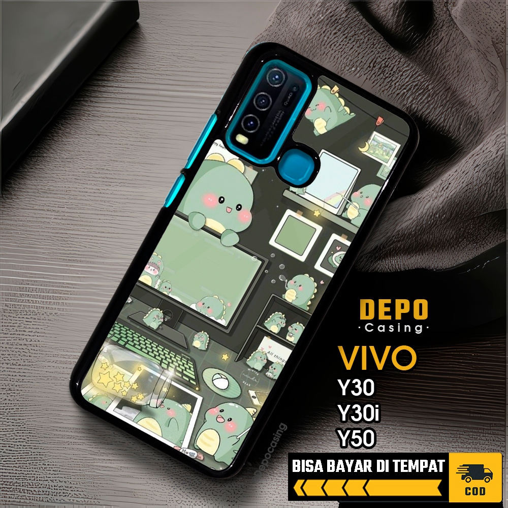 Case Vivo Y30 Y30i Y50 Casing Vivo Y30 Y30i Y50 Casing Depo Casing [DINO] Case Glossy Case Aesthetic