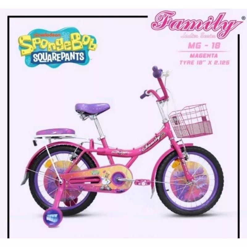 Sepeda Anak Family 18 inch Magenta
