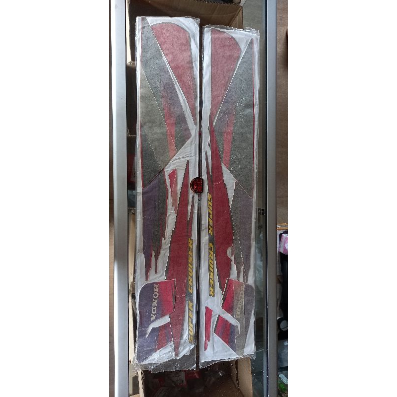 Striping stiker sticker polet list tiger lawas tilas millenium merah bukan biru tosca NOS