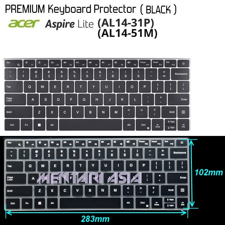 Keyboard Protector ACER Aspire Lite AL14-31P AL14-51M - Premium BLACK