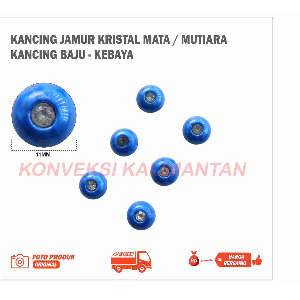 KANCING JAMUR MATA / KANCING JAMUR MUTIARA / KANCING BAJU - KEBAYA POLARIS PER GROSS