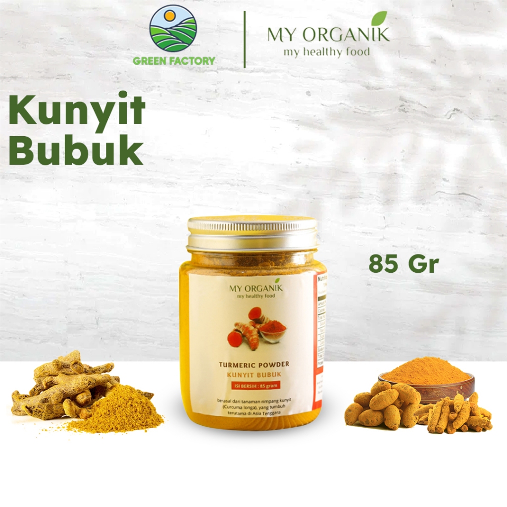 

My Organik Kunyit Kunir Bubuk Bumbu RempahDapur Turmeric Extract Powder Curcuma 85 gr