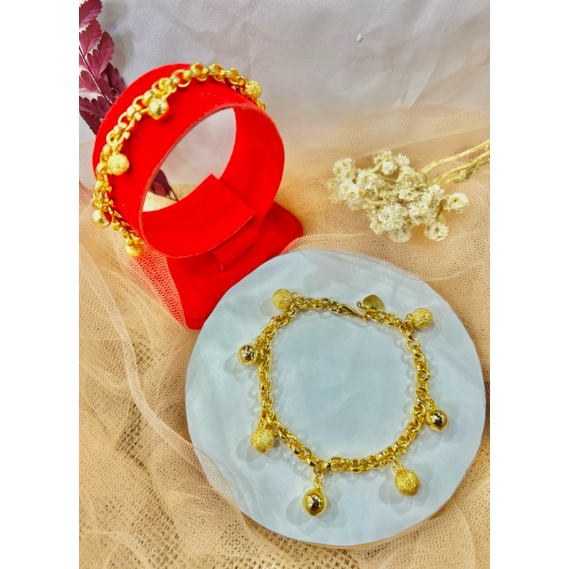 gelang motif boba emas penang(crum)