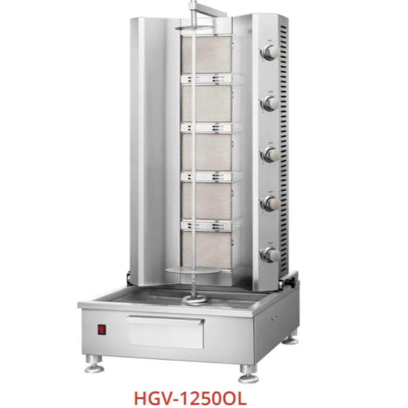 Getra HGV-1250OL Gas Kebab Grill - Alat Pemanggang Daging Kebab 5 Burner - Mesin Daging Asap Garansi