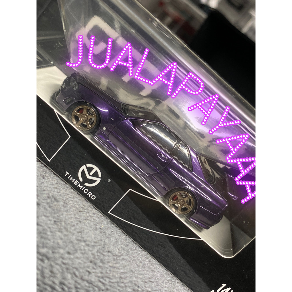 TIME MICRO NISSAN R34 PURPLE DIECAST TIME MICRO NISSAN SKYLINE GTR R34 TIME MICRO NISSAN GT-R R34 SK
