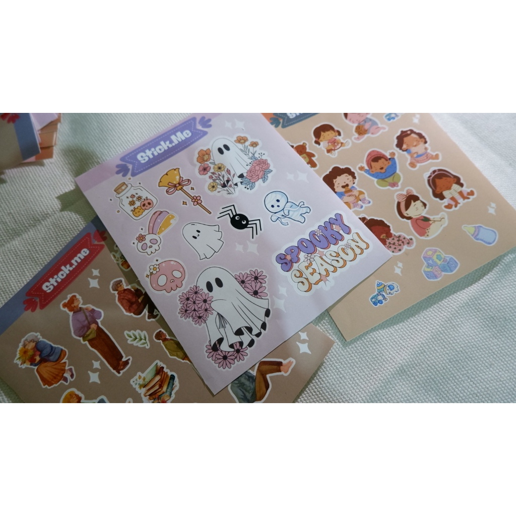 

Spooky Hallowen Sticker Sheet / cute sticker / Journal Sticker Sheet / Water Proof / Vinyl Matte