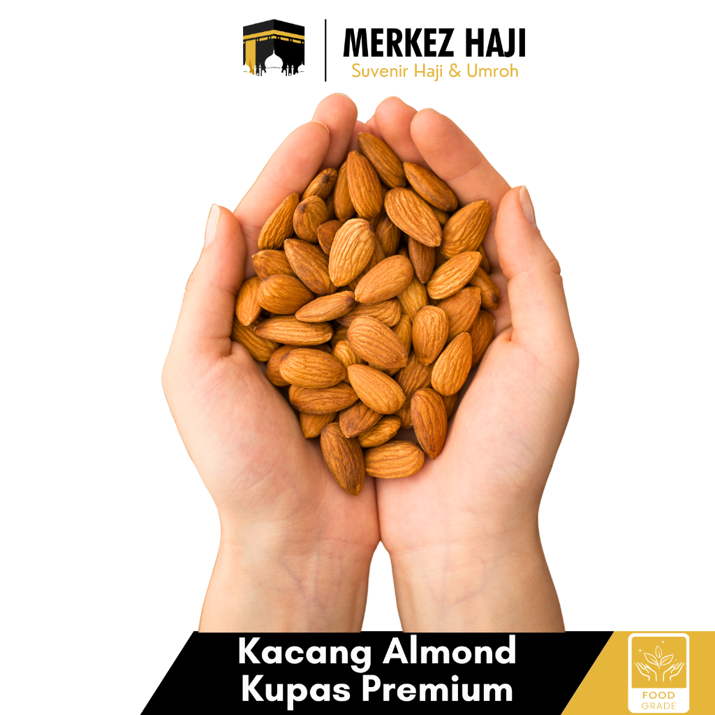 

Kacang Almond Kupas Matang Panggang 1Kg Premium Roasted Sehat Siap Makan Renyah Tanpa Pengawet