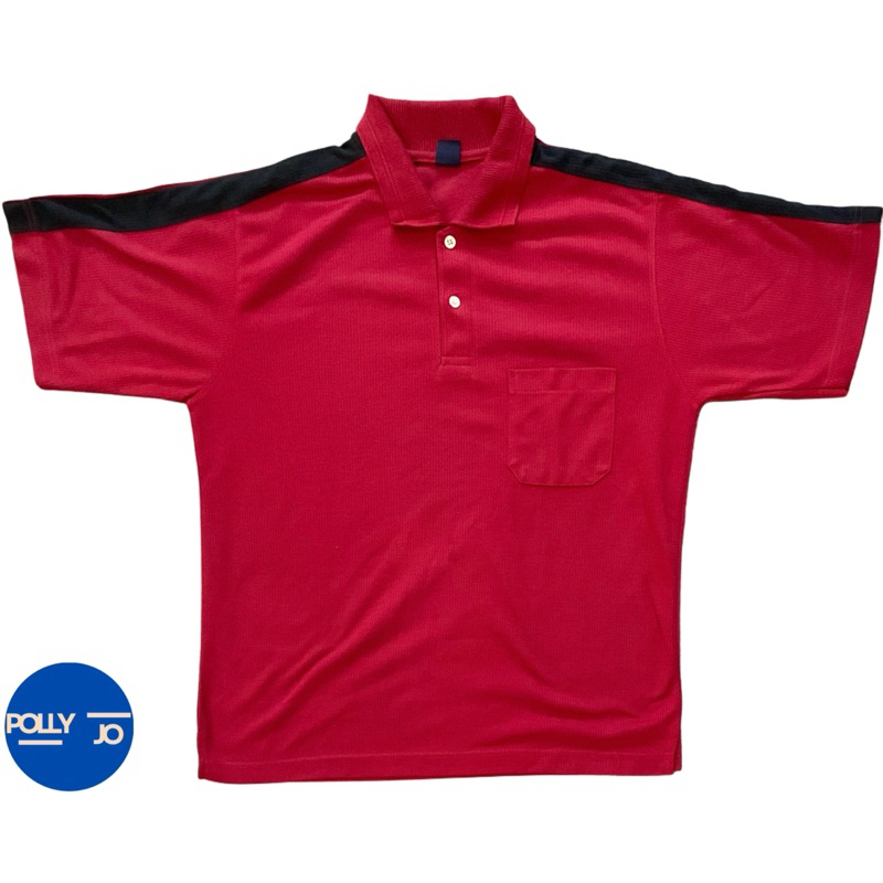 JAVA DESIGN (ORI) - Kaos Polo Warna Merah (Preloved)