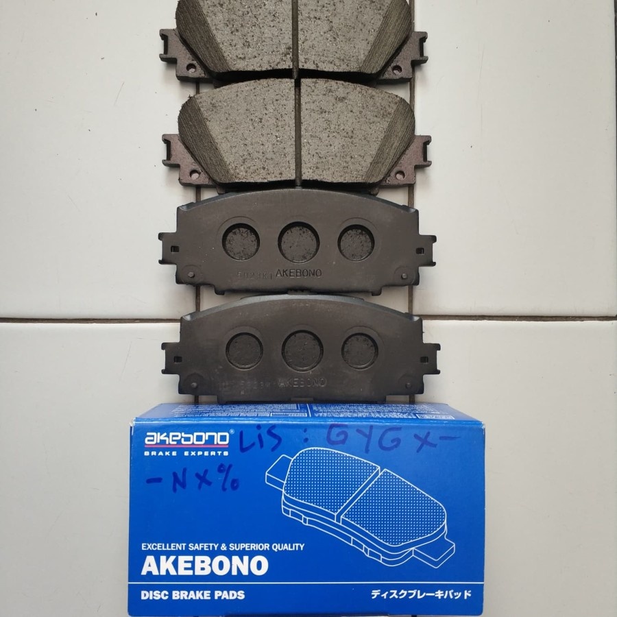 Kampas Rem Depan Brake Pad Akebono Yaris J & E (2006-2013), Yaris E & G (2013-Now), Vios E / Limo (2