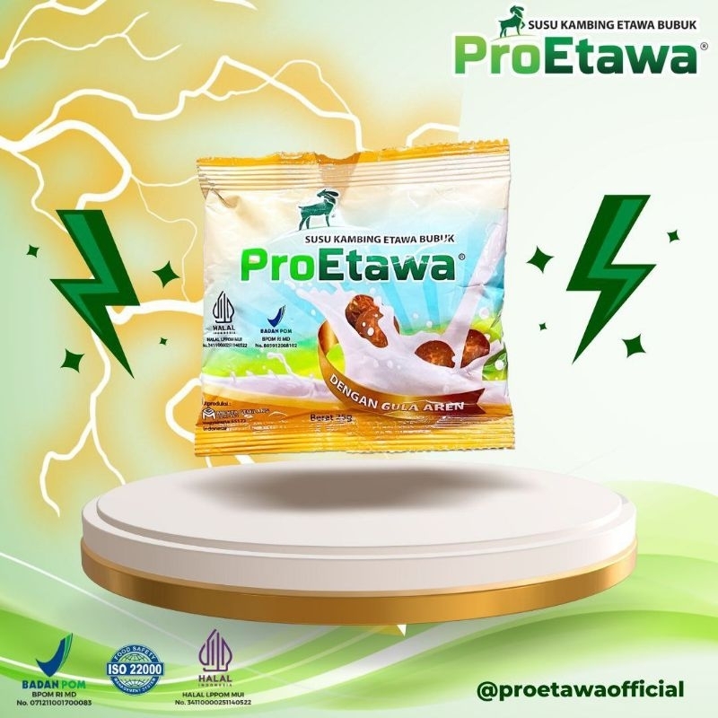 

SUSU KAMBING PRO ETAWA GULA AREN KEMASAN SACHET