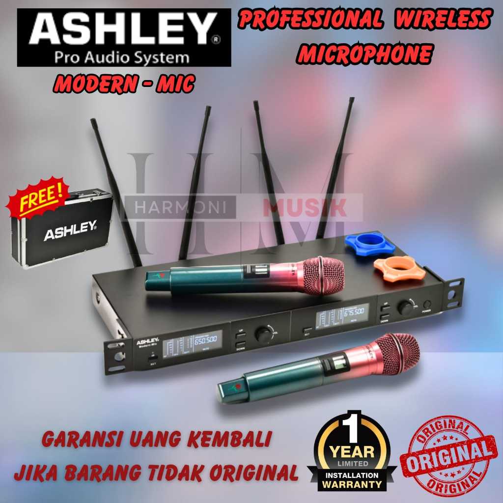 Mic Wireless ASHLEY Modern Mic / Ashley Modern Mic Wireless - GARANSI RESMI