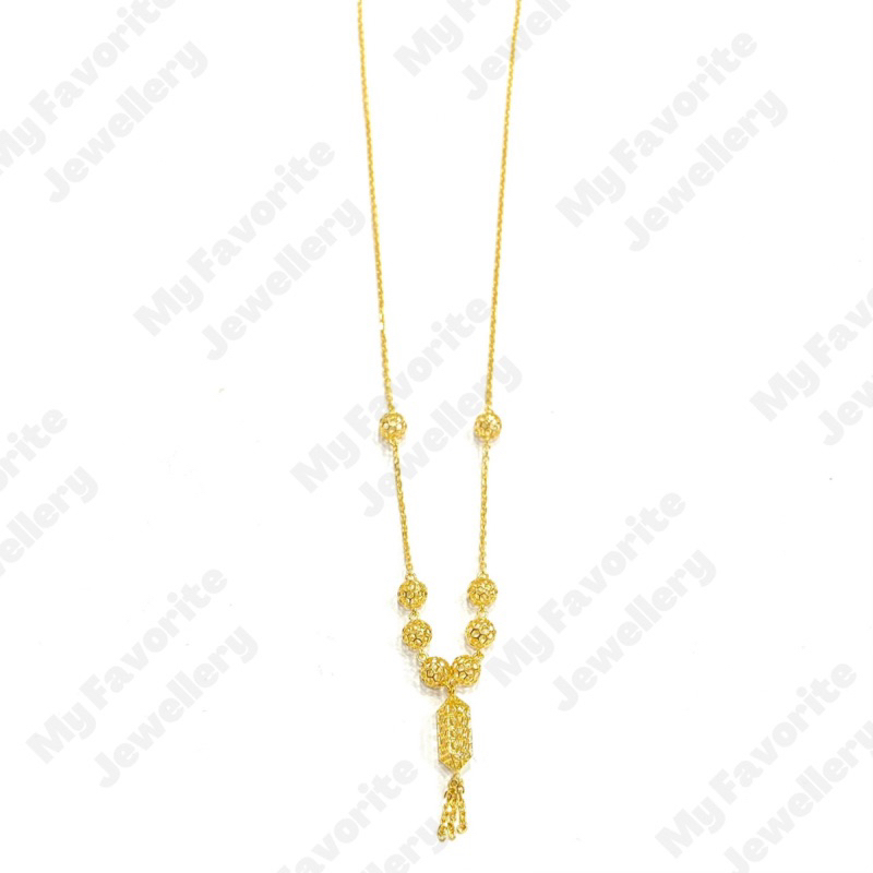 Kalung Fancy Tabung Rumbai Emas Asli Kadar 700