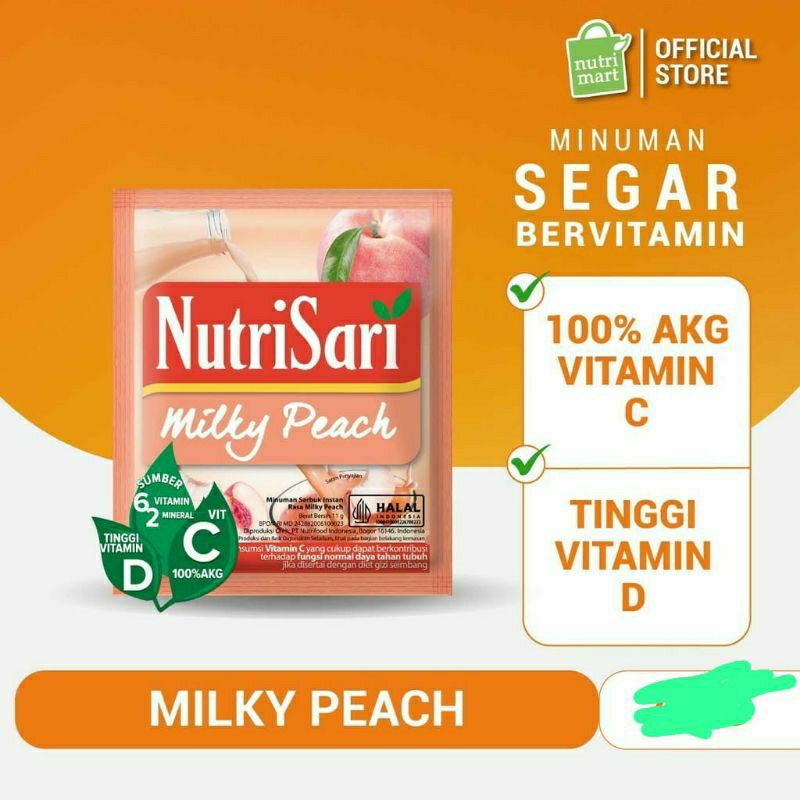 

[RASA BARU] Nutrisari SacheT Milky Peach