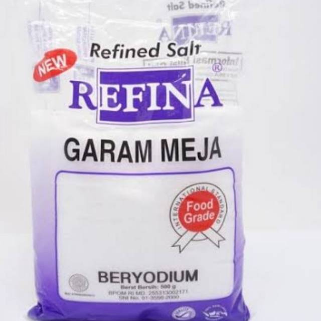 

REFINA Garam Meja Beryodium Original Berkualitas Refined Salt Refill 250 gram