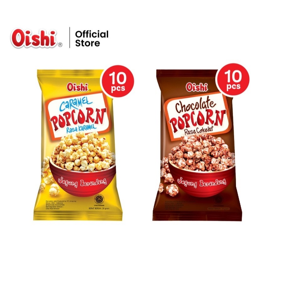 

Oishi Popcorn Snack Makanan Ringan 20 Gr. Renceng 10 pcs