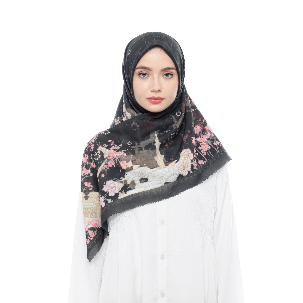 Elshanum Nazeera Madinah Series/Hijab Printing/Laser Cut/Voal Ultrafine
