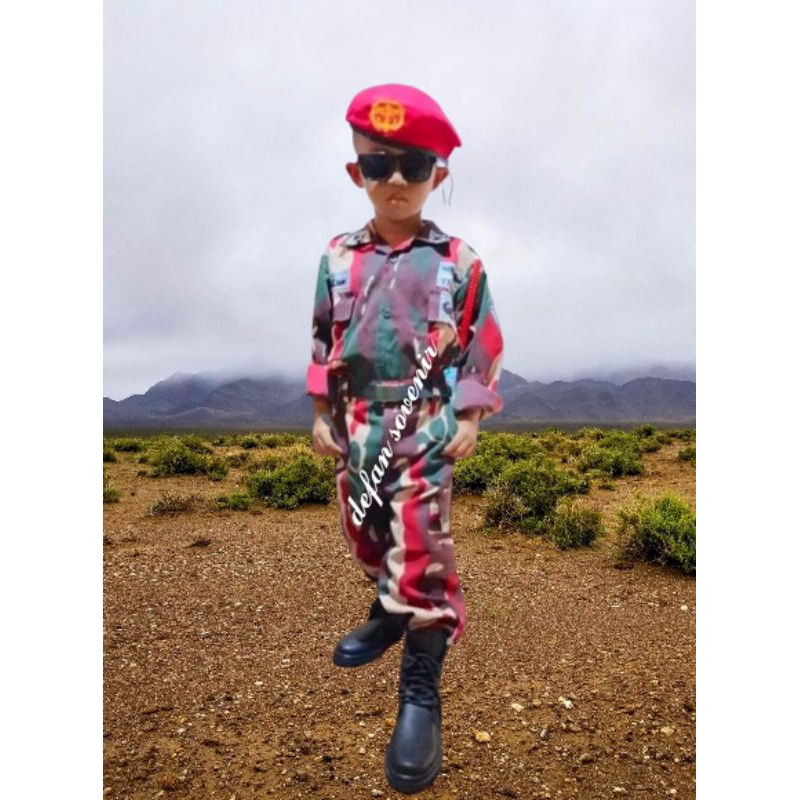 baju profesi loreng TNI AD KOPASSUS anak