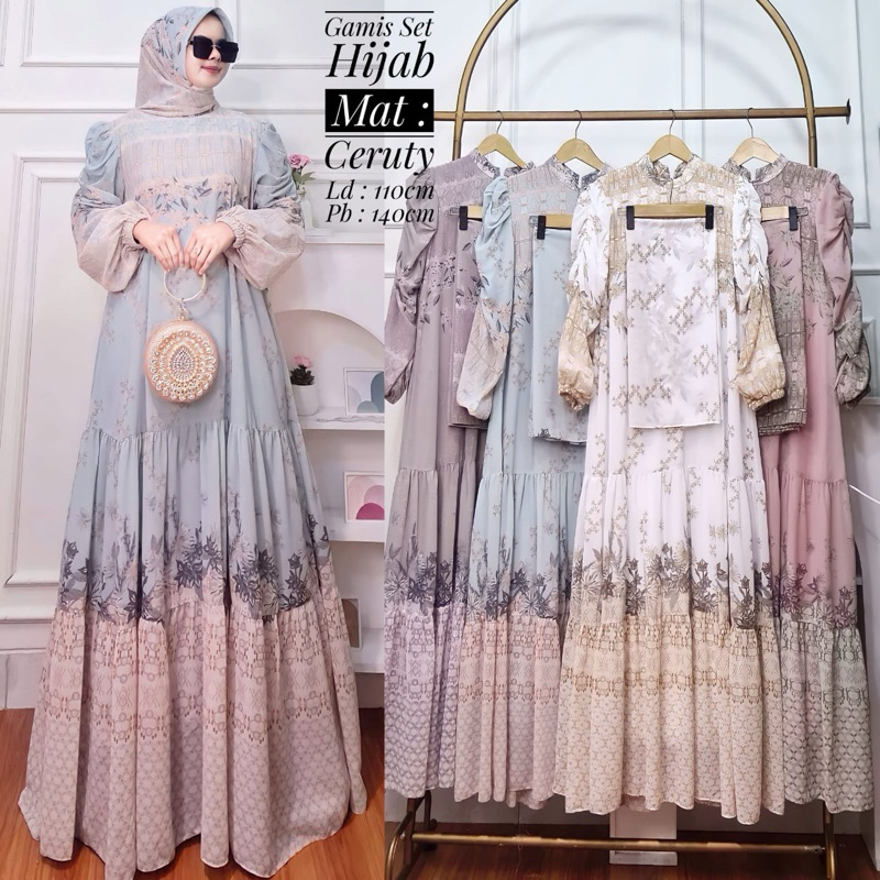 Gamis set hijab Syahrini