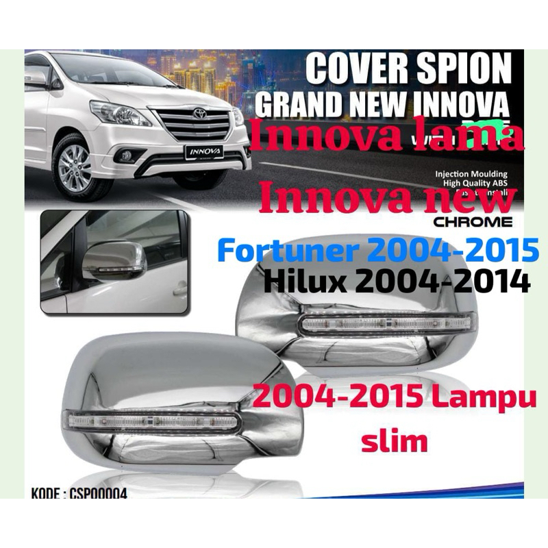 COVER SPION TUTUP SPION INNOVA LAMA/OLD BARU/NEW GRAND NEW INNOVA BARONG 2004 2015 COVER SPION