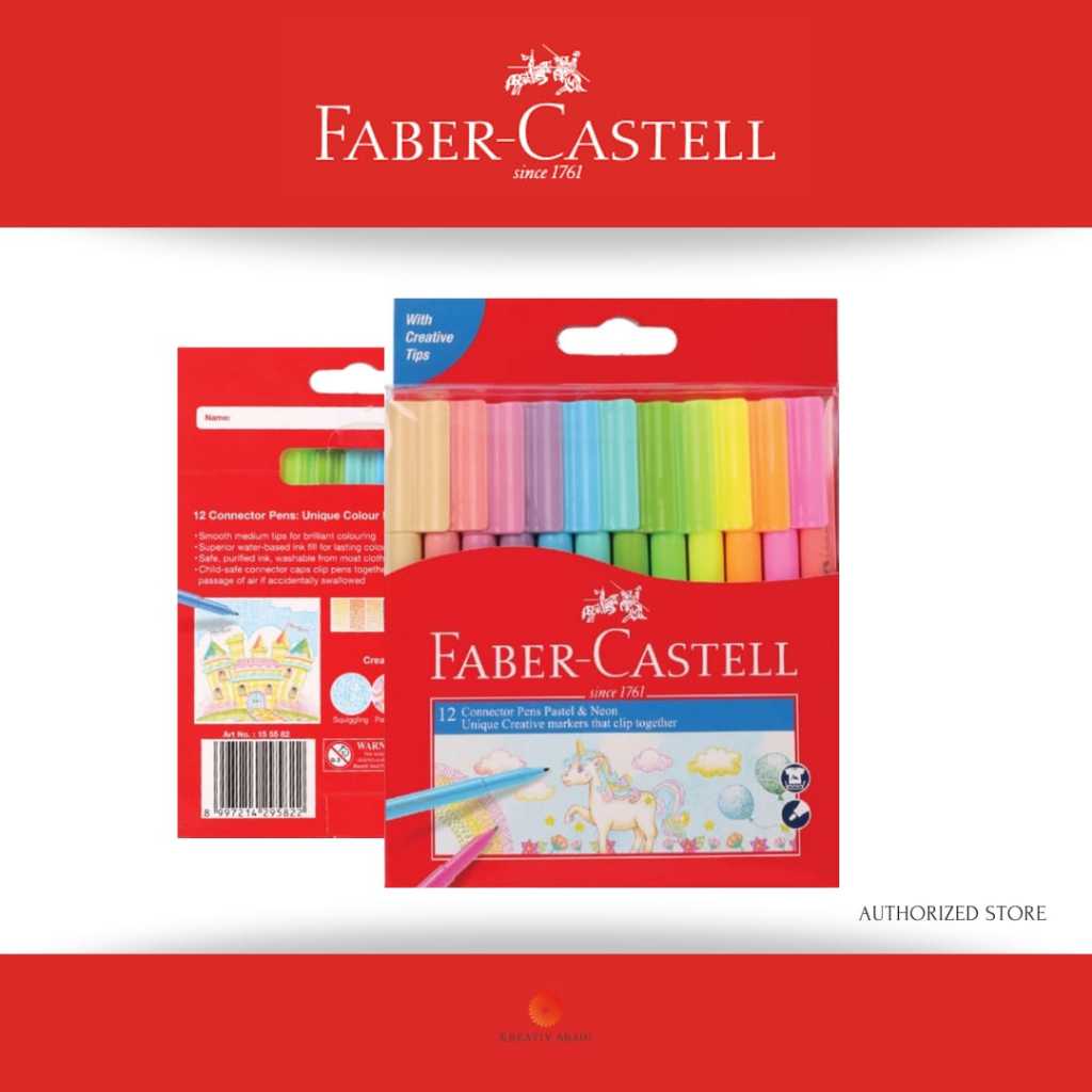 

Faber-Castell connector prn set-12 Pastel Neon