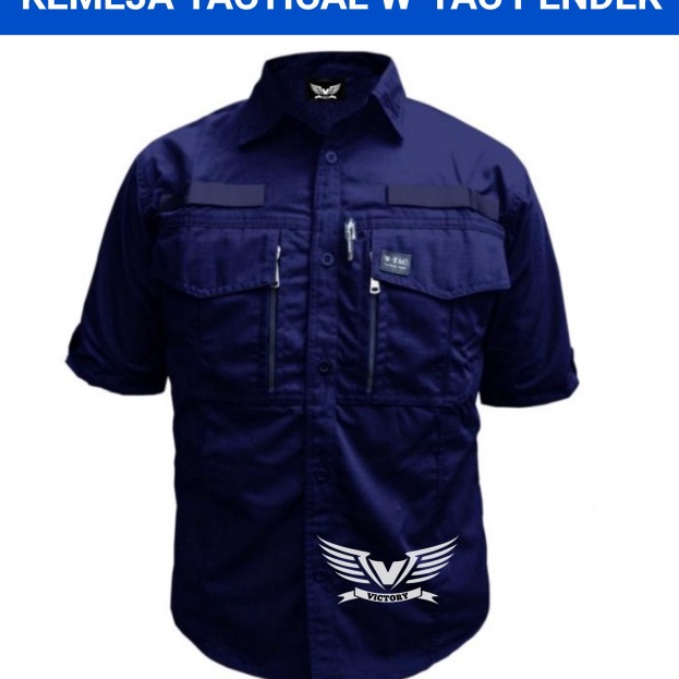 Baru  KEMEJA TACTICAL WTAC LENGAN PENDEK  BAJU LAPANGAN TACTICAL PDL  Biru navy XXS