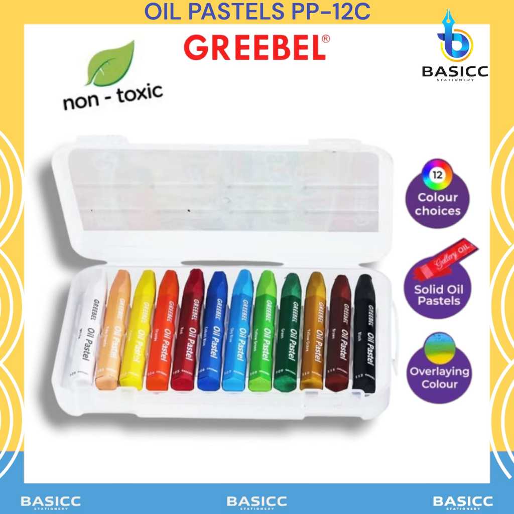 

Greebel Crayon Oil Pastel PP-12C Krayon 12 Warna | @1Set