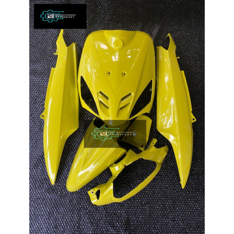 Cover full body halus Yamaha mio sporty warna kuning lemon