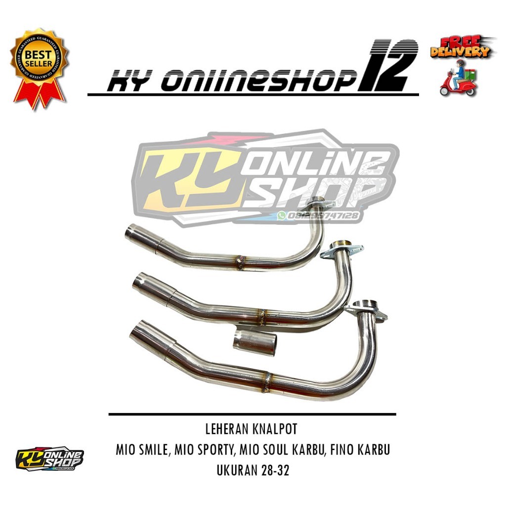 LIVE - LEHERAN STENLIS KNALPOT MIO SMILE MIO SPORTY MIO SOUL KARBU FINO KARBU UKURAN 26 MM - 50 MM P