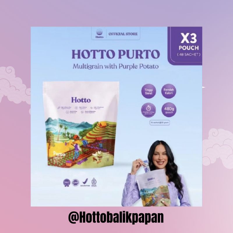 

3 Pouch hotto purto minuman multigrain - hotto balikpapan