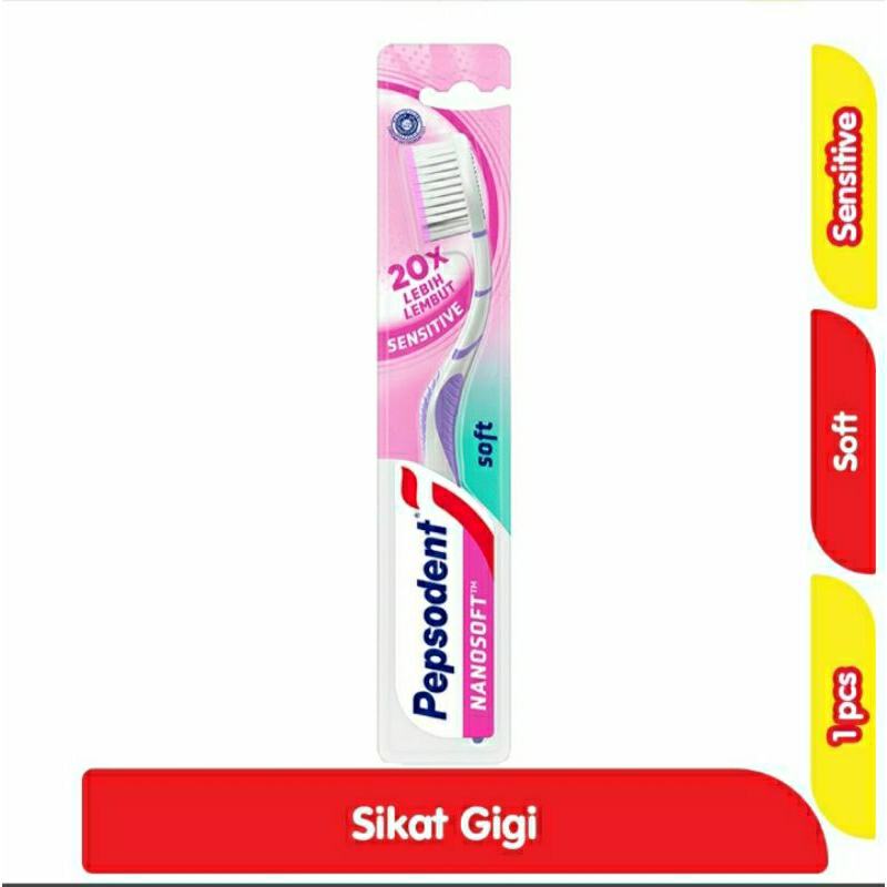 Pepsodent Nanosoft Sikat Gigi Sensitive Soft