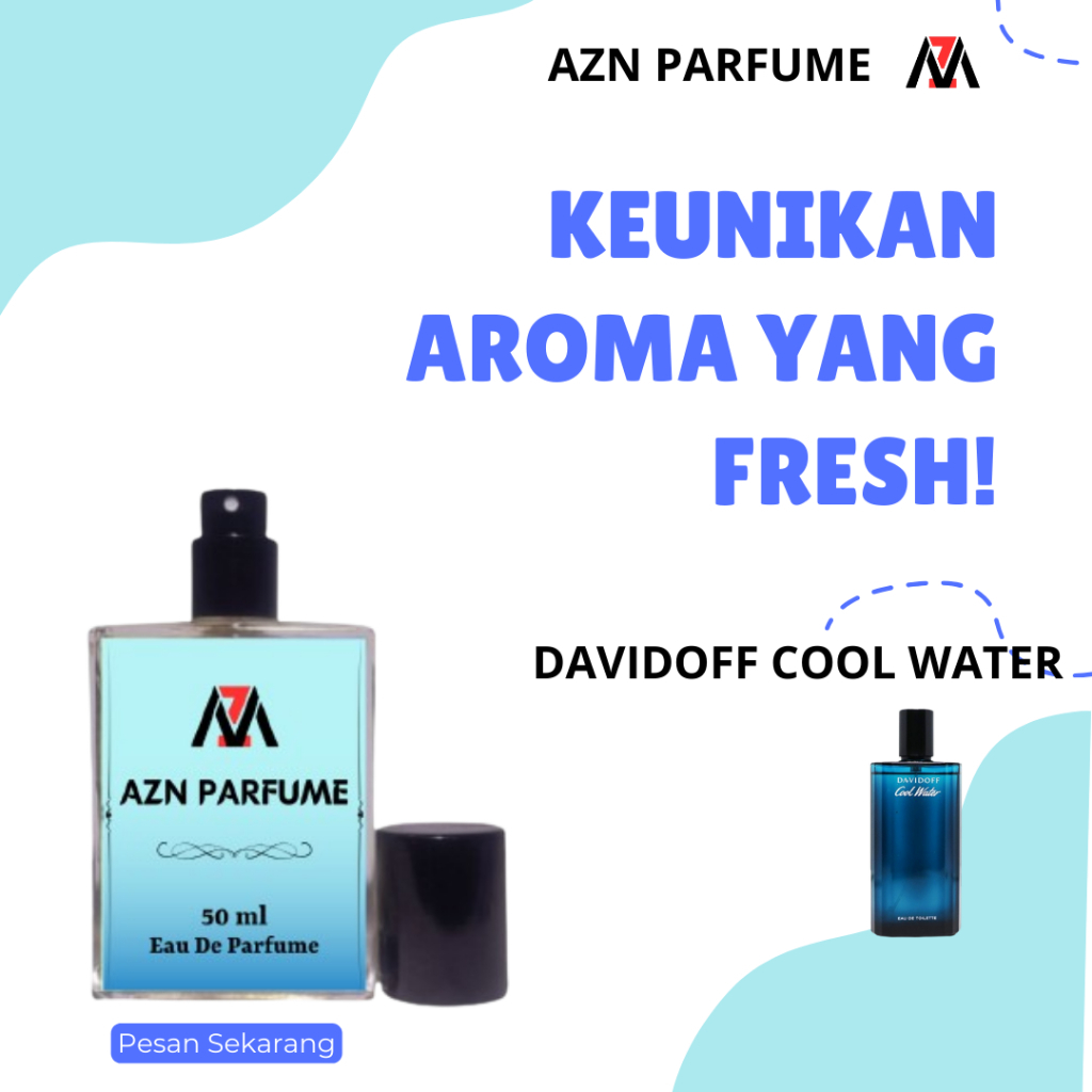 AZN PARFUME PRIA DAVIDOFF COOL WATER MINYAK WANGI LAKI LAKI PARFUM PREMIUM HARGA MURAH