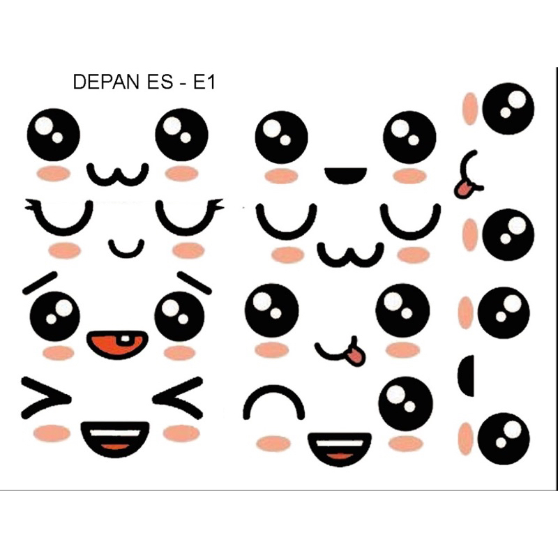 

Sticker makanan Emoticon - Edible Stamp Economic Pack Stiker Makanan Edible Picture Edible Image Edible Print Hiasan Makanan Emoticon Bisa Dimakan