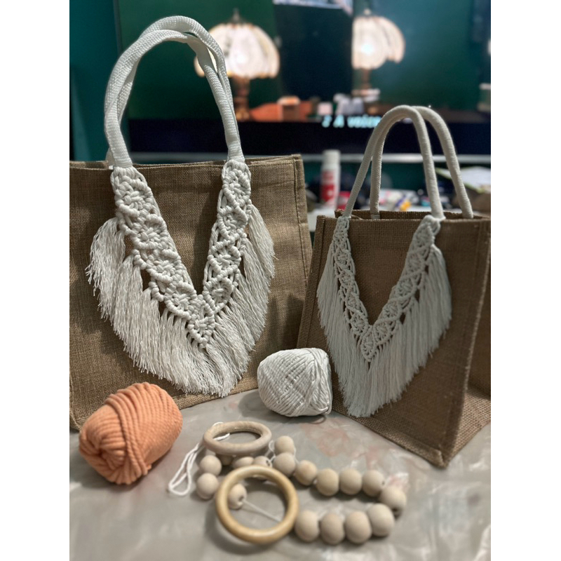 Tas goni Macrame/tote bag/tas kekinian