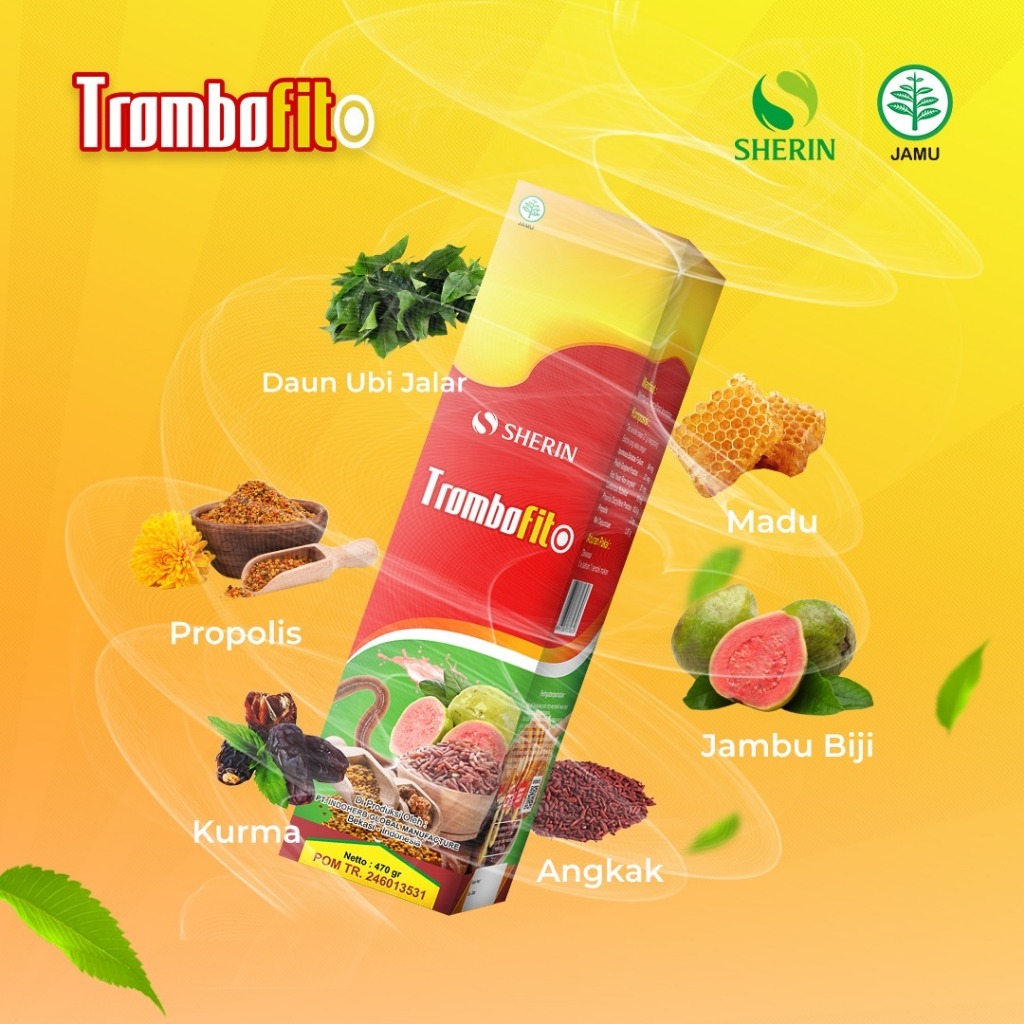 

TROMBOFIT Sari Kurma Madu Angkak Plus Ekstrak Lumbricus Jambu Biji Merah Daun Ubi Jalar Sarikurma Angkak