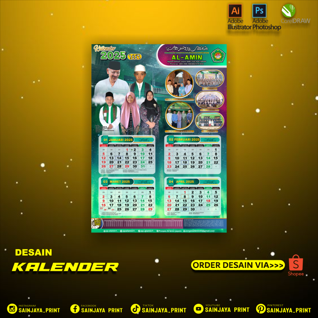 Jasa Desain Kalender Kekinian, Desain Brosur,Desain Pamflet,Desain Flyer