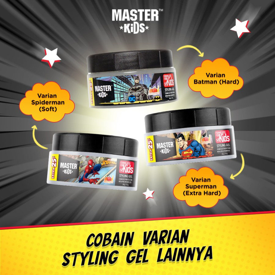 master kids styling gel rambut / GEL ANAK / GEL RAMBUT ANAK AMAN / HAIR STYLING / MAMA SUSU