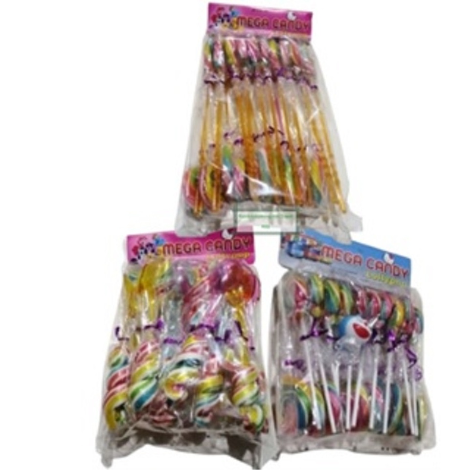 

Permen Loly Mega Candy Lollipop 1 Pak isi 20 Pcs 15gr