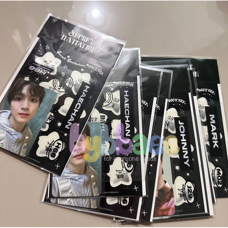deco sticker set MD 8th anniversary nct 127 secret invitation haechan johnny mark doyoung