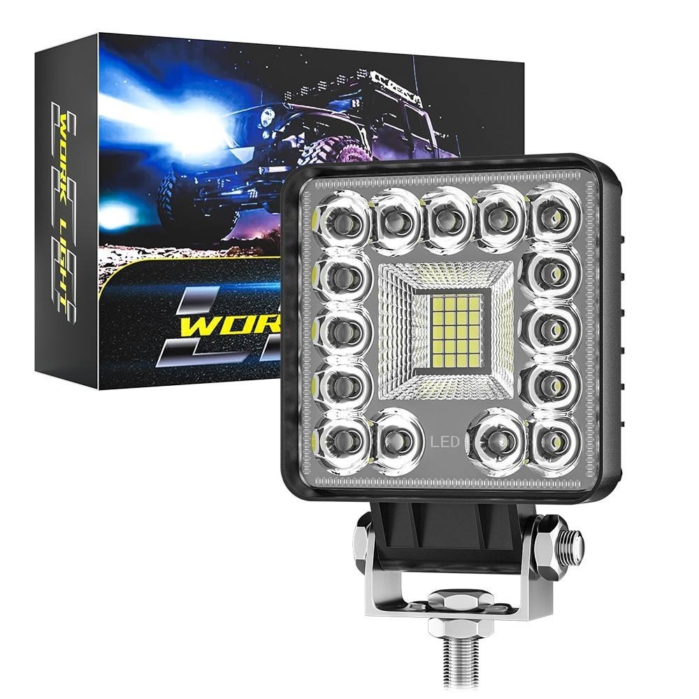 original DXZ  1PCS Lampu Sorot Tembak Mobil LED Floodlight IP67 warna putih 96W 40LED 96Watt Untuk J