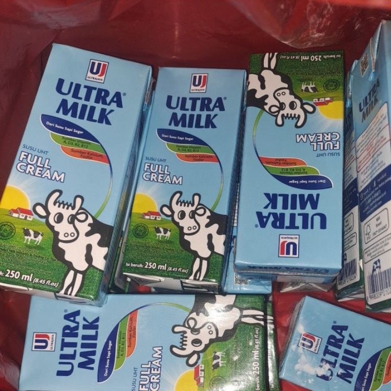 

susu ultramilk full cream 250 mL exp 25 feb 2025