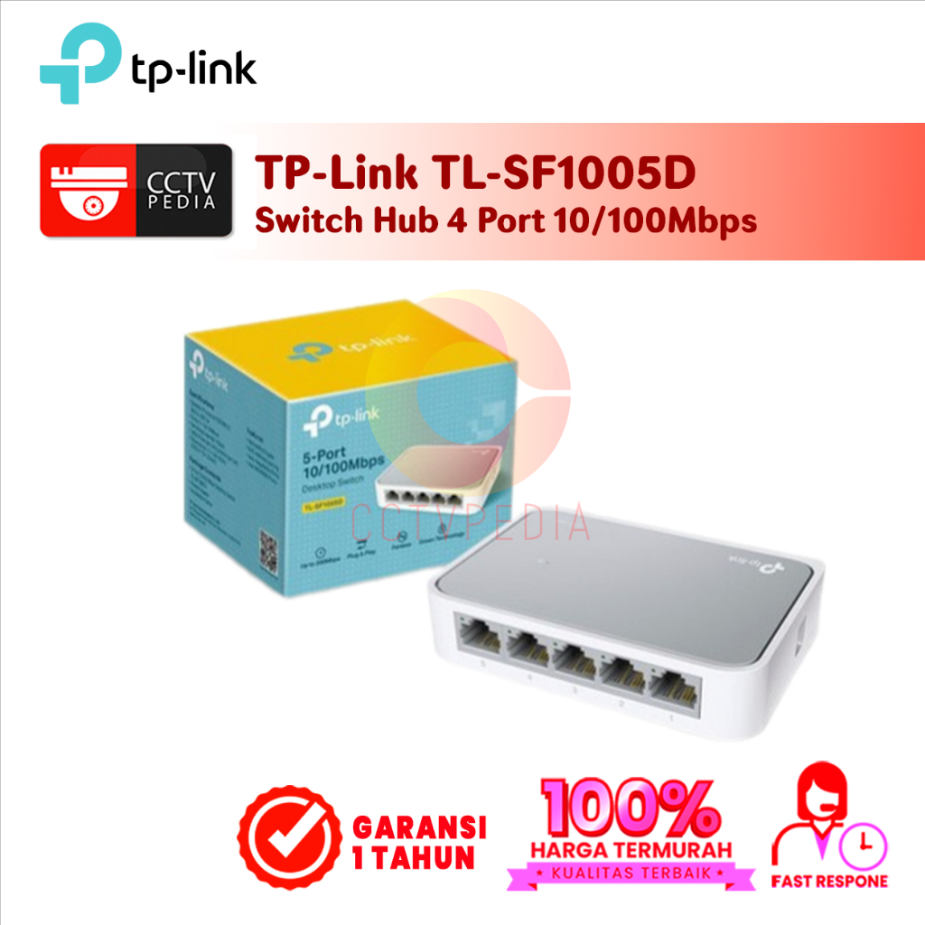 TP Link Switch Hub 4 Port TP-Link TL-SF1005D 10/100Mbps