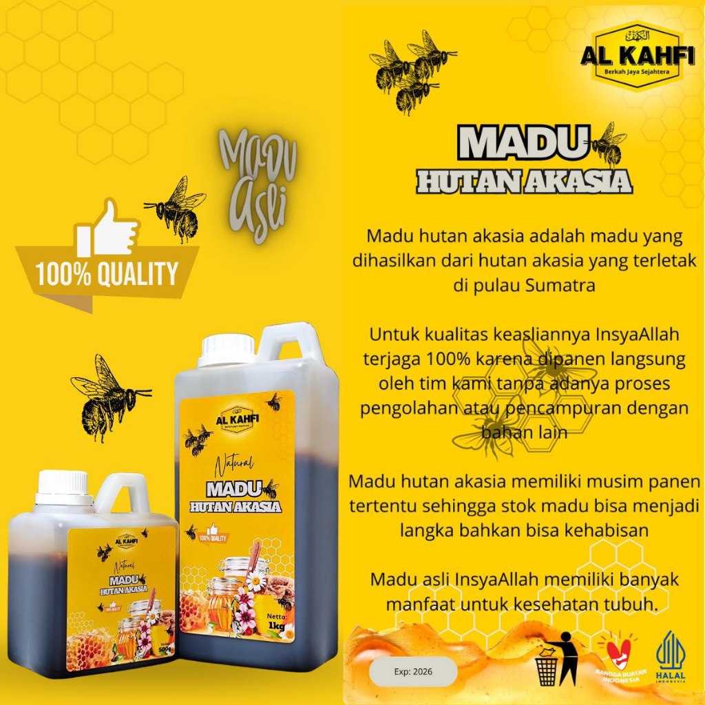 

Madu Hutan Asli / Madu Hutan Akasia Original / Madu Hutan Sumatra Murni 100% Madu Kualitas Premium