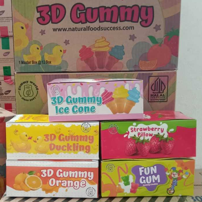 

PERMEN 3D GUMMY 1 BOX ISI 12 PCS 15 GR