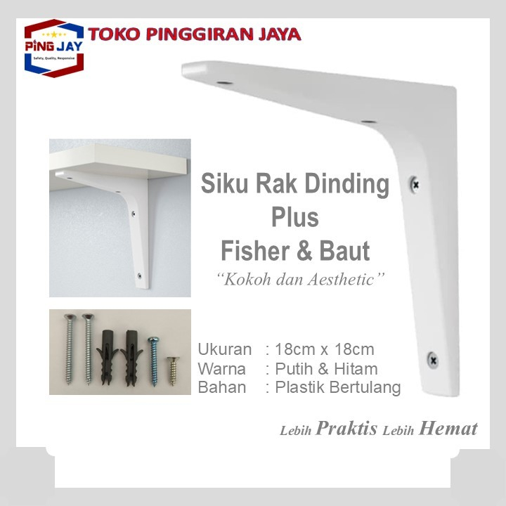 Rr- Siku Rak Dinding Siku Rak Siku Dinding Bracket Dinding Penahan Papan