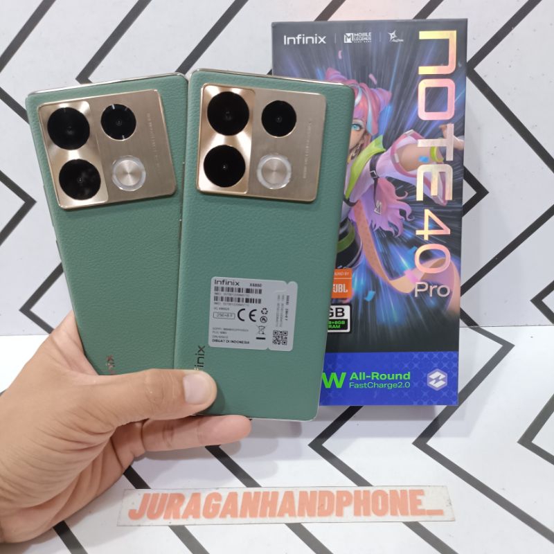 Infinix Note 40 Pro 4G 8/256GB Hp Second Bekas Fullset