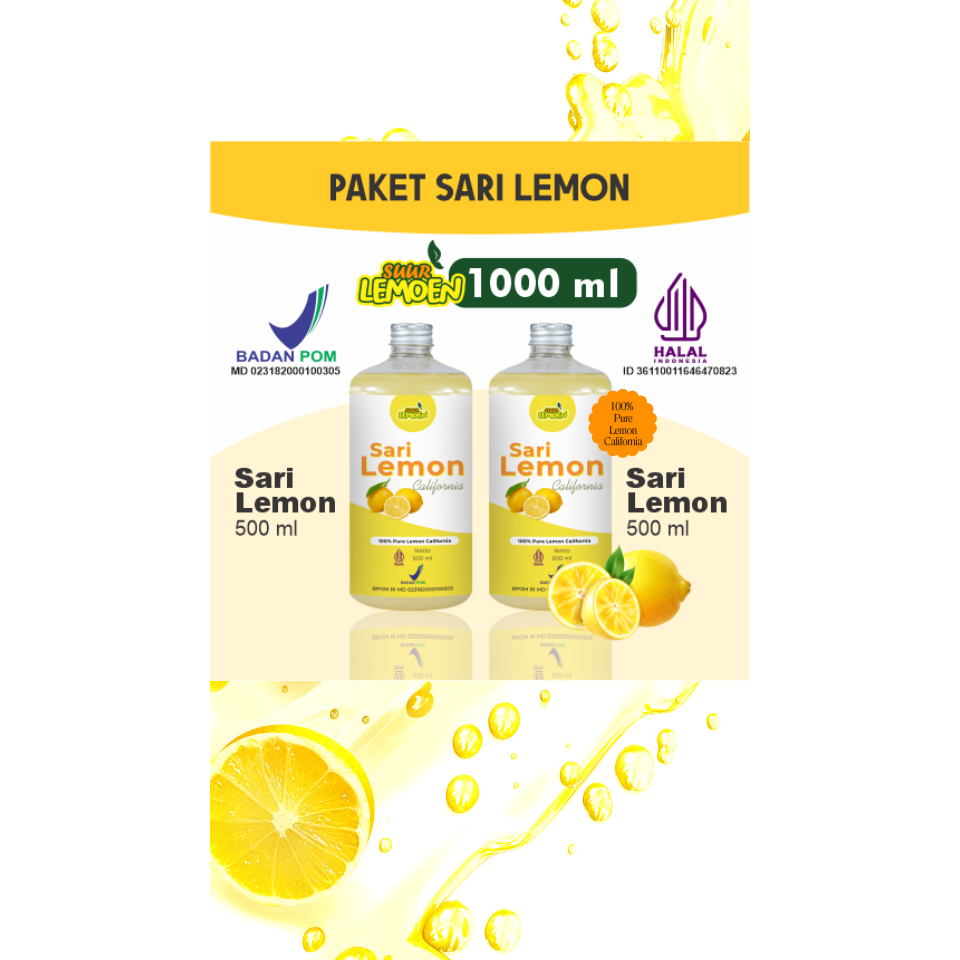 

Suur Lemoen - Sari Lemon Organik 1 Liter(Paket Hemat)