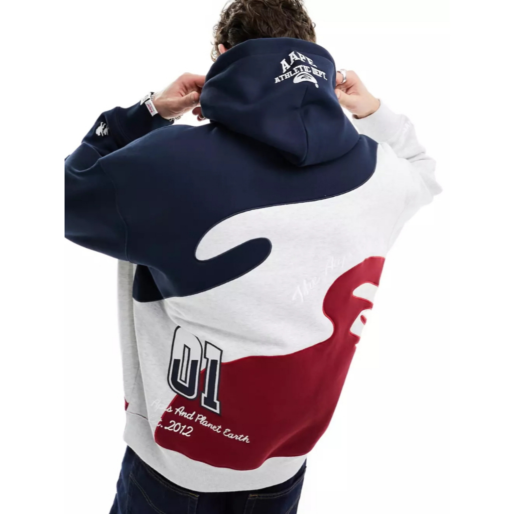 Aape By A Bathing Ape College Hoodie Pria Original AAPE