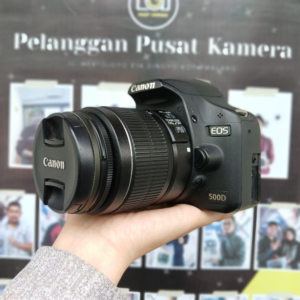 Canon EOS 500D + lensa kit 18-55mm IS ii Second (Kamera DSLR)